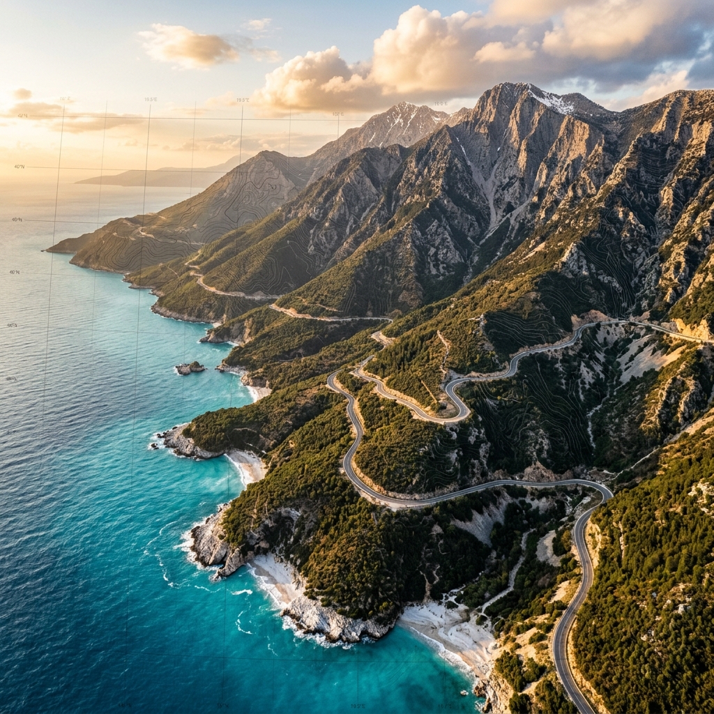Albania road landscape